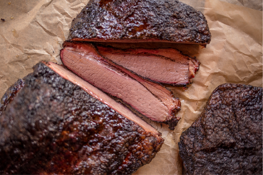 Mesquite Smoked Brisket al Carbón with Citrus and Mexican Coke Spritz