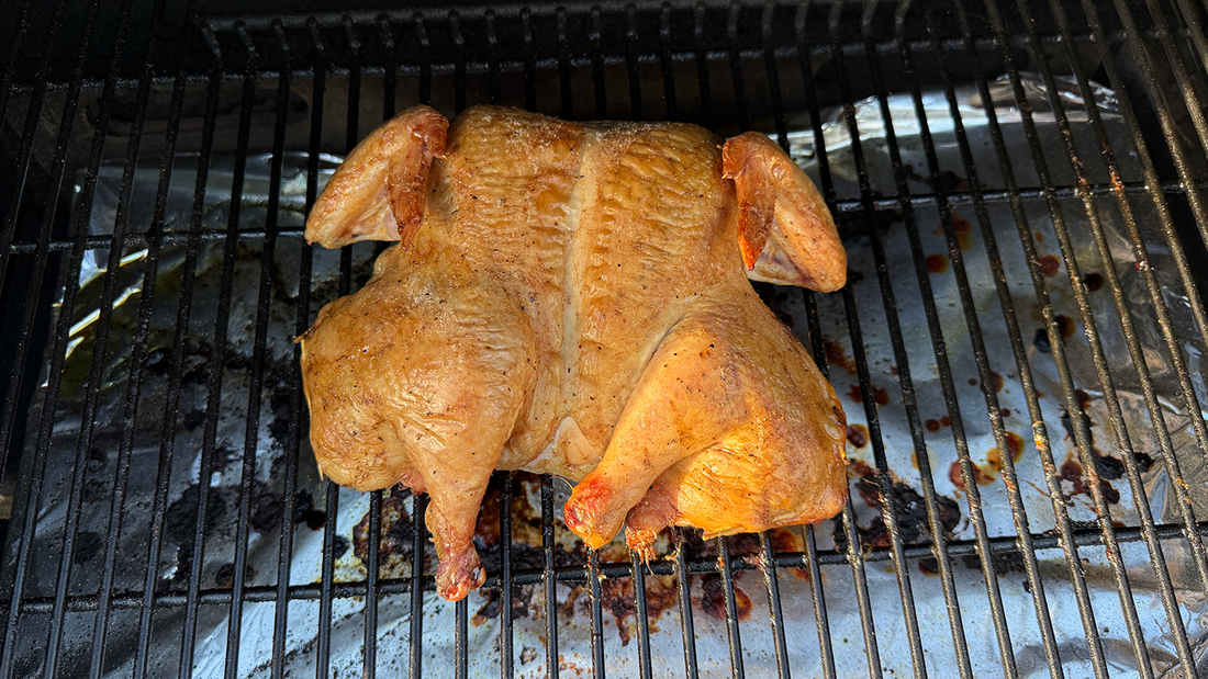 Pellet Smoked Spatchcock Chicken with Bird Brine