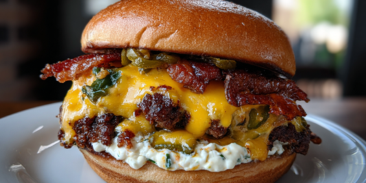 Jalapeño Popper Smash Cheeseburgers with Texas Beef BBQ Rub