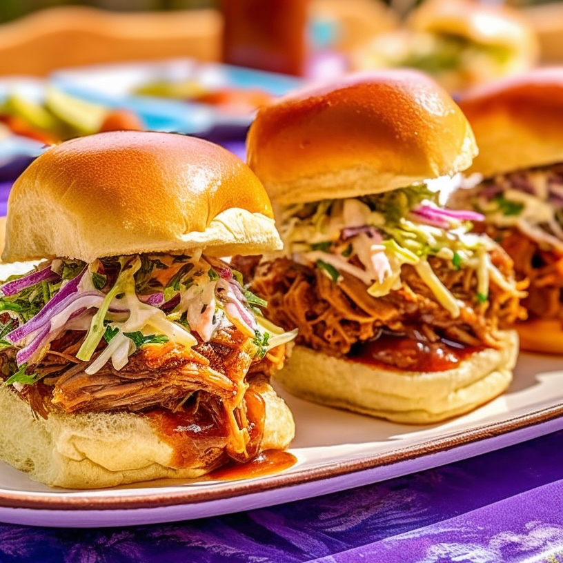 Irresistible Kansas City Pulled Pork Sliders with Creamy Southern Slaw!