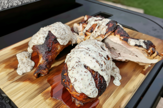 Smoked Turkey with Alabama White Sauce