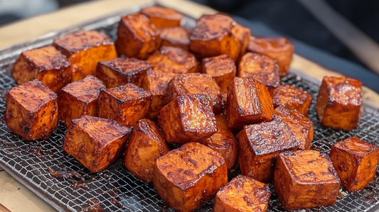 Sweet Potato Burnt Ends with Kansas City BBQ Rub