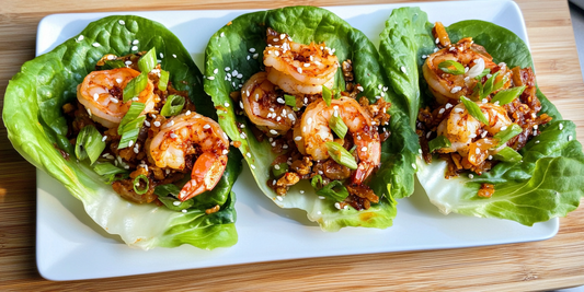 Korean BBQ Shrimp Wraps with Sesame Mayo