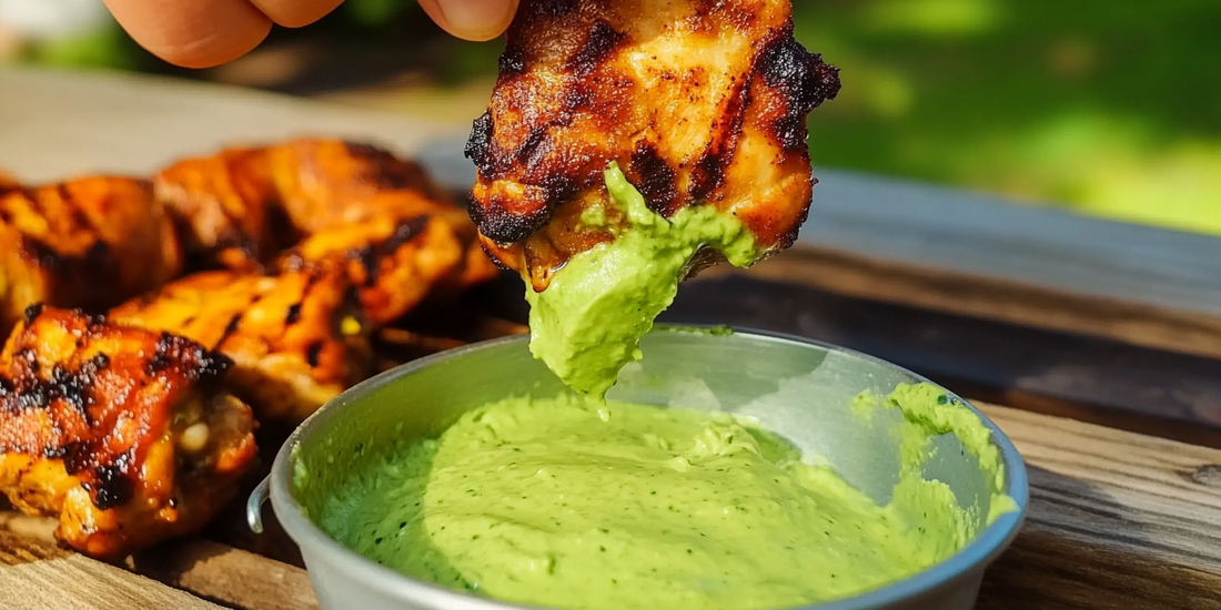 Grilled Peruvian Chicken with Creamy Jalapeño-Lime Sauce