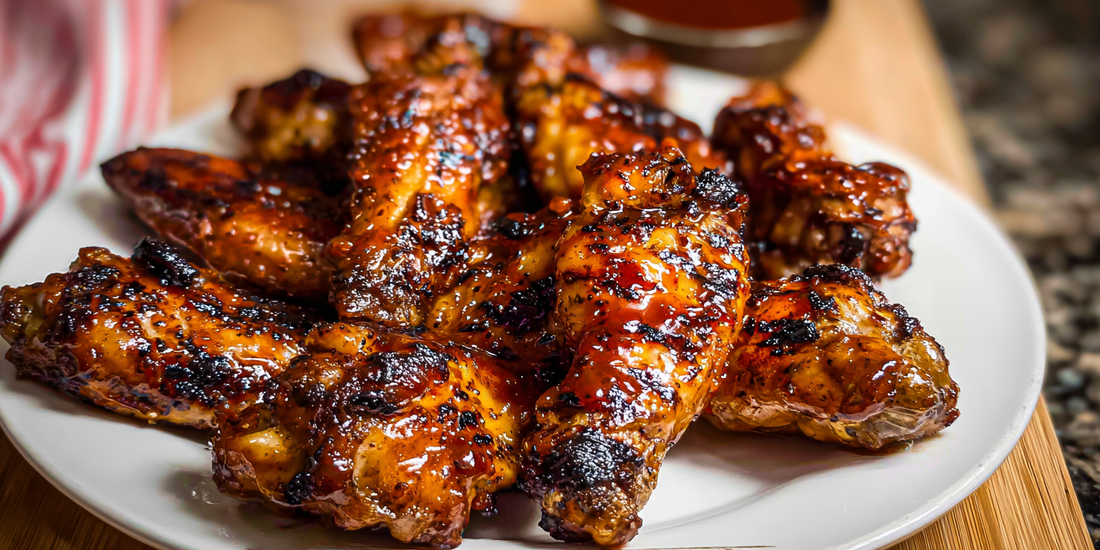 Hickory-Smoked Wings with Bourbon BBQ Glaze
