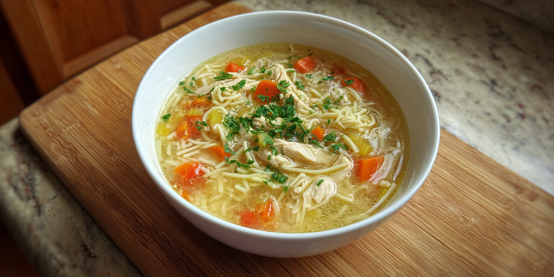 Smoked Chicken Noodle Soup With Kansas City BBQ Rub