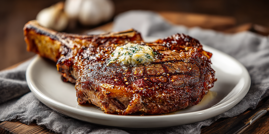Colorado Ribeye Steak with Applewood Smoked Salt and Garlic Butter Baste