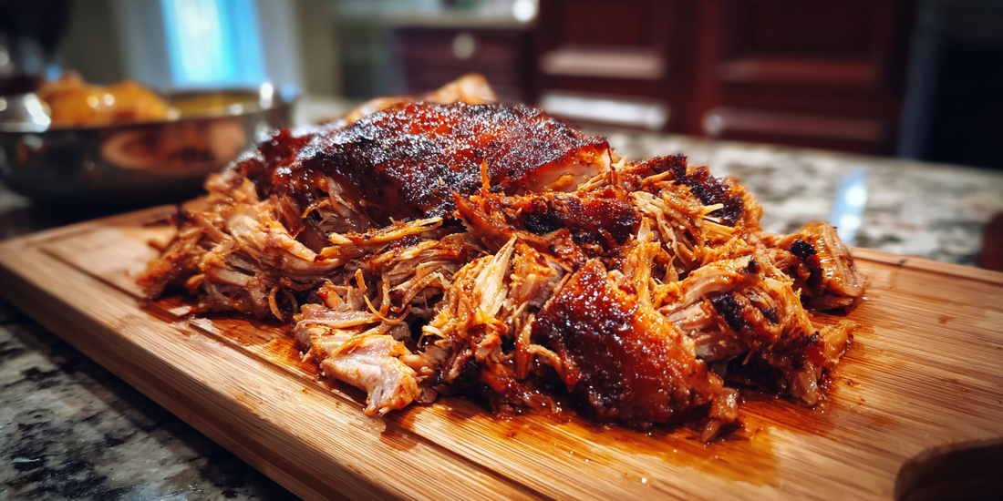 Smoked Picnic Ham Pulled Pork with Pineapple BBQ Glaze