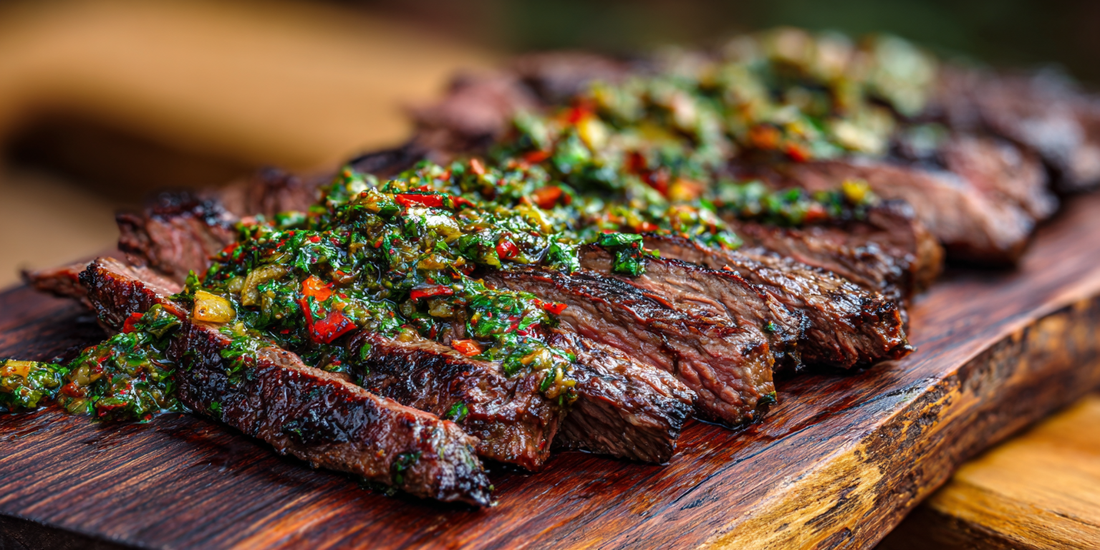 Grilled Skirt Steak with Fiery Calabrian Chimichurri