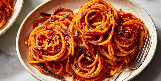 Assassin-Style Spaghetti with Fuego Vida XXX Heat and Chili Flakes