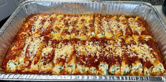 Family-Style Spinach Ricotta Manicotti