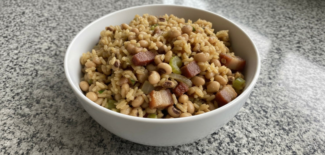 Lowcountry Style Hoppin’ John with Pork Belly and SPG$