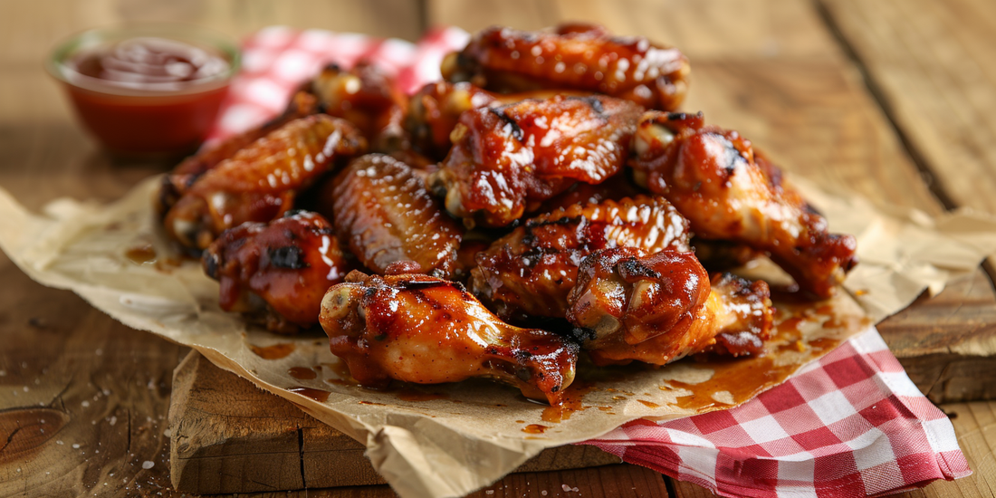 Carolina-Style Twice-Cooked Chicken Wings with Smoke and Fire