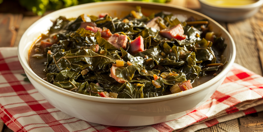 Grandma-Style Collard Greens with Smoked Ham Hock