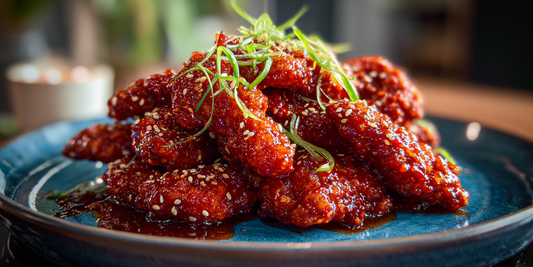 Sweet Heat Korean Fried Chicken with Sticky Barbecue Glaze