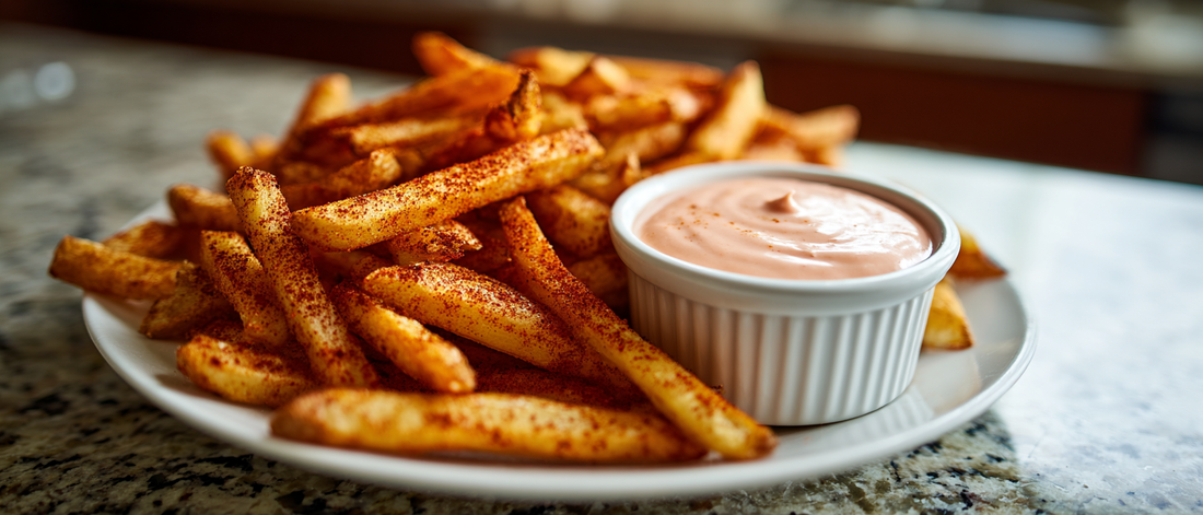 Twice-Fried Fuego Vida Fries with Spicy Comeback Sauce