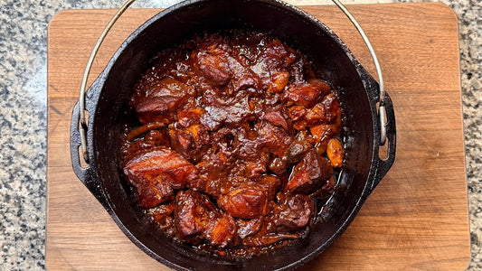 Slow-Braised Pork Birria with Chilhuacle and Guajillo Chiles