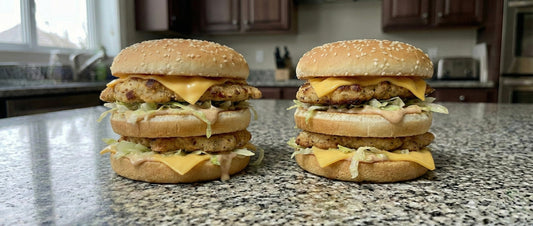 Double-Stacked Indian-Inspired Chicken Burger