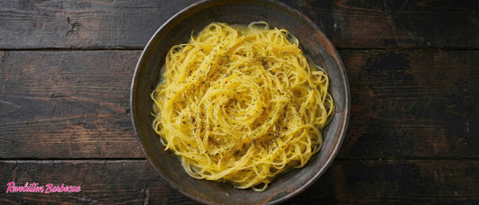 Oven-Roasted Spaghetti Squash with Olive Oil and Veggie Time
