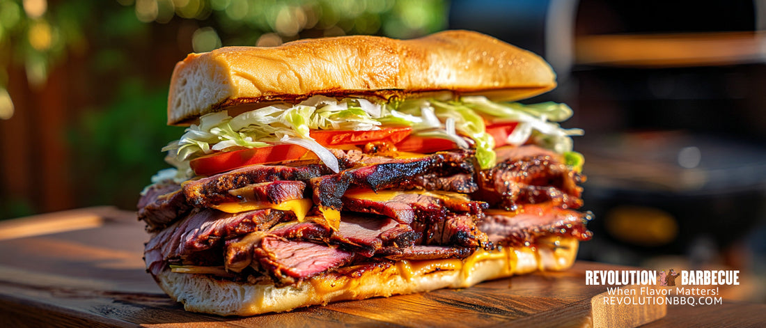 Chino Style Smoked Tri-Tip Sandwich on a Hero Roll