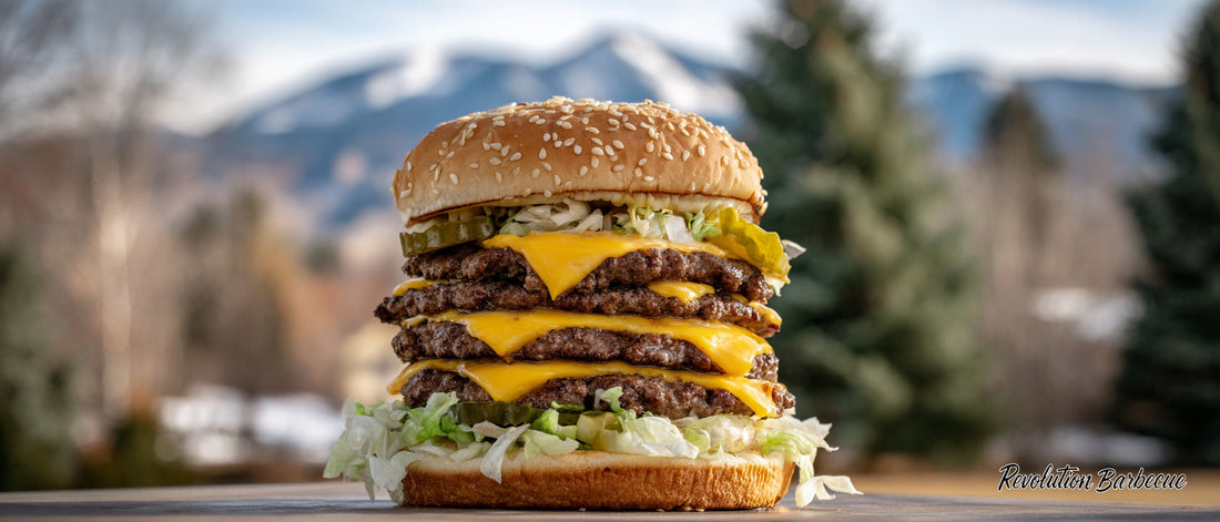 Griddled Four by Four Angus Burgers with Classic Sauce
