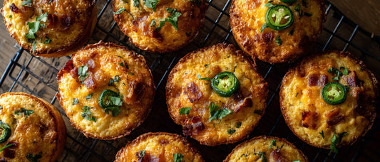 Western Cornbread Muffins with Bacon, Cheddar, and Jalapeño