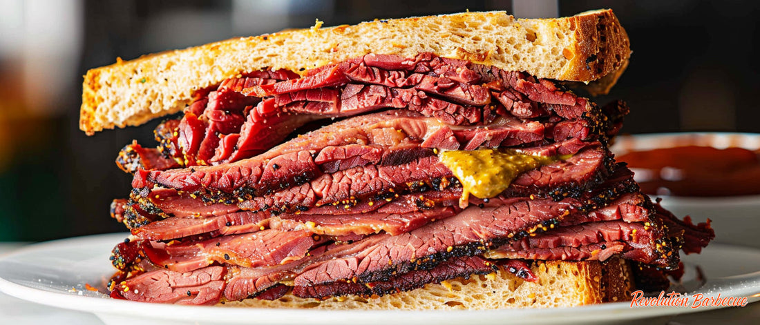 Backyard Smoker Pastrami Sandwich