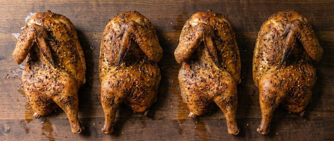 Oak Smoked Texas Half Chickens with Texas Beef BBQ Rub
