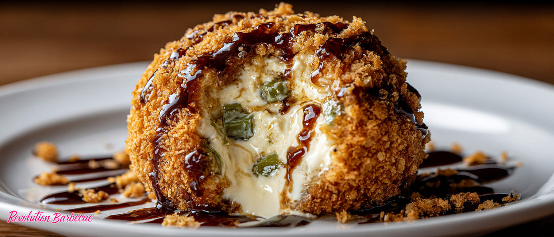 Green Chile Fried Ice Cream with Cornflake Crunch and Piloncillo