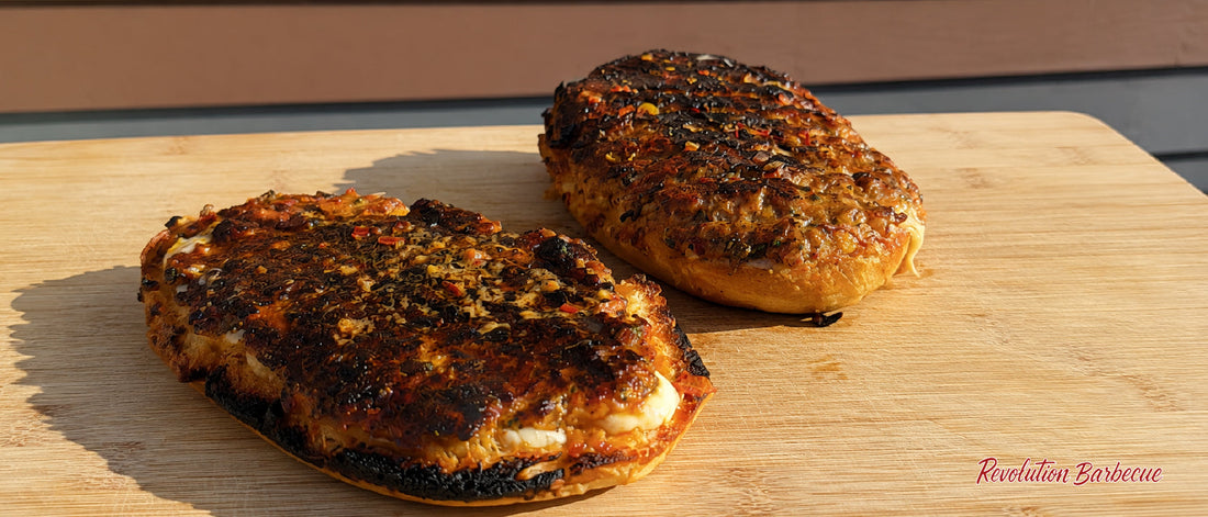 Charcoal Grilled Sausage and Cheese Stuffed Bread