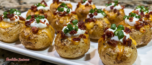 Smoked Mini Loaded Baked Potatoes