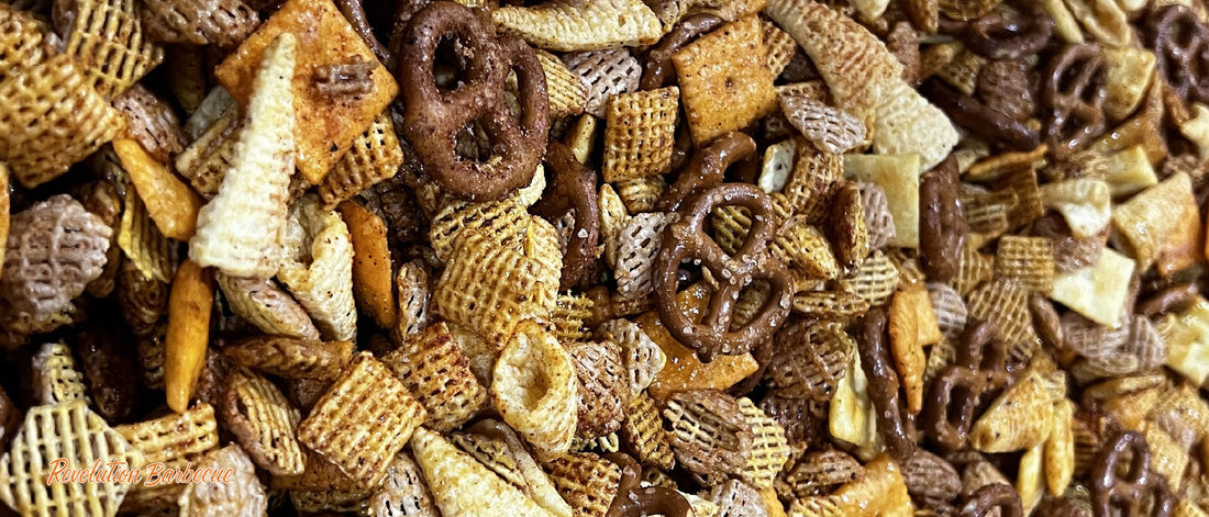 Smoked Party Mix with Green Chile Seasoning