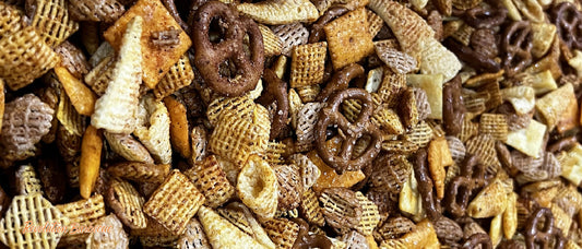 Smoked Party Mix with Green Chile Seasoning