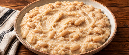Refried Ayocote Blanco Beans with Green Chile Seasoning
