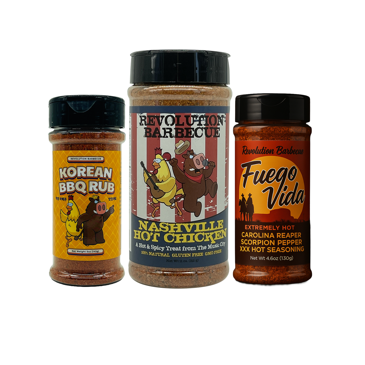 Spicy BBQ Rubs | Nashville, Korean & XXX Hot Seasonings - Revolution Barbecue