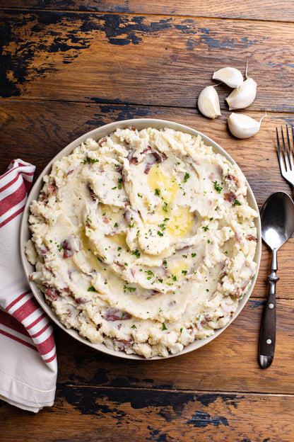 Revolution Barbecue Mashed Garlic Red Potatoes with SPG$